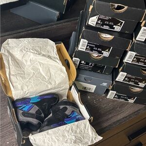 Toddler Jordan 8’s Black and Aqua